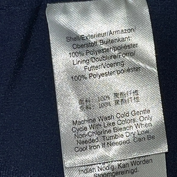 Donna Karan New York Stripe Resortwear Vacation Maxi Dress Size 16 Navy Blue NWT - Picture 8 of 11